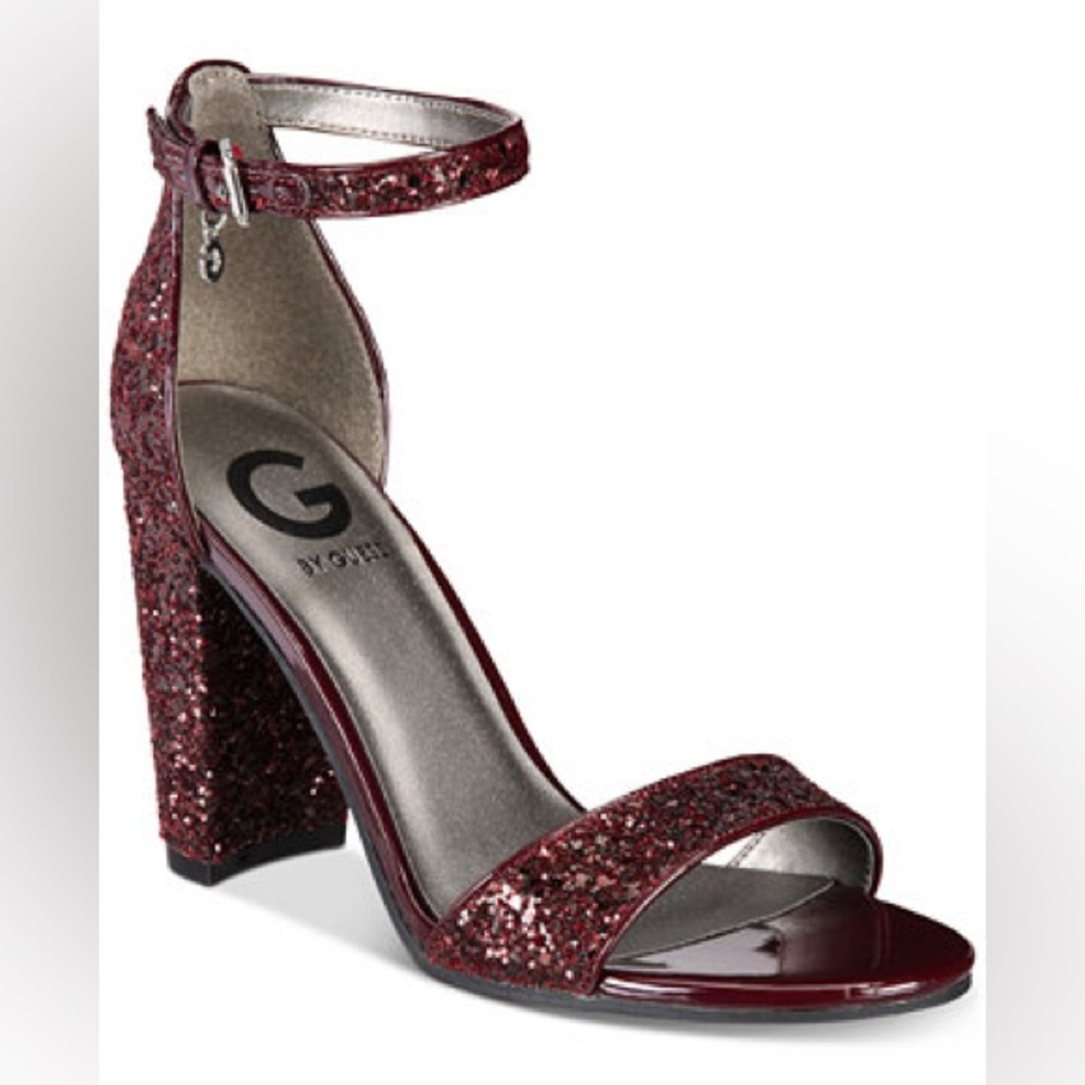 G by Guess Burgundy Glitter Heels